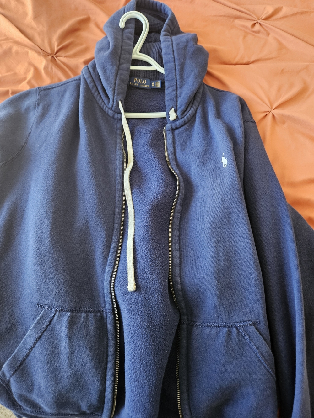 Polo by Ralph Lauren Men's Navy Zip-Up Fleece Jacket